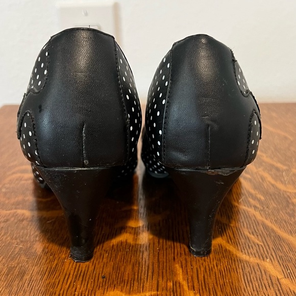 tuk Shoes Kitty Cat Polka Dot Heels Black And Red Poshmark